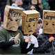New York Jets fans react during the third quarter against the New York Giants at MetLife Stadium on November 10, 2019 in East Rutherford, New Jersey.